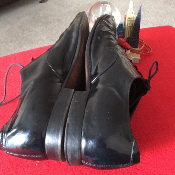 💯AUTHENTIC BURBERRY OXFORD MENS SHOES VINTAGE PATENT - Picture 15 of 16